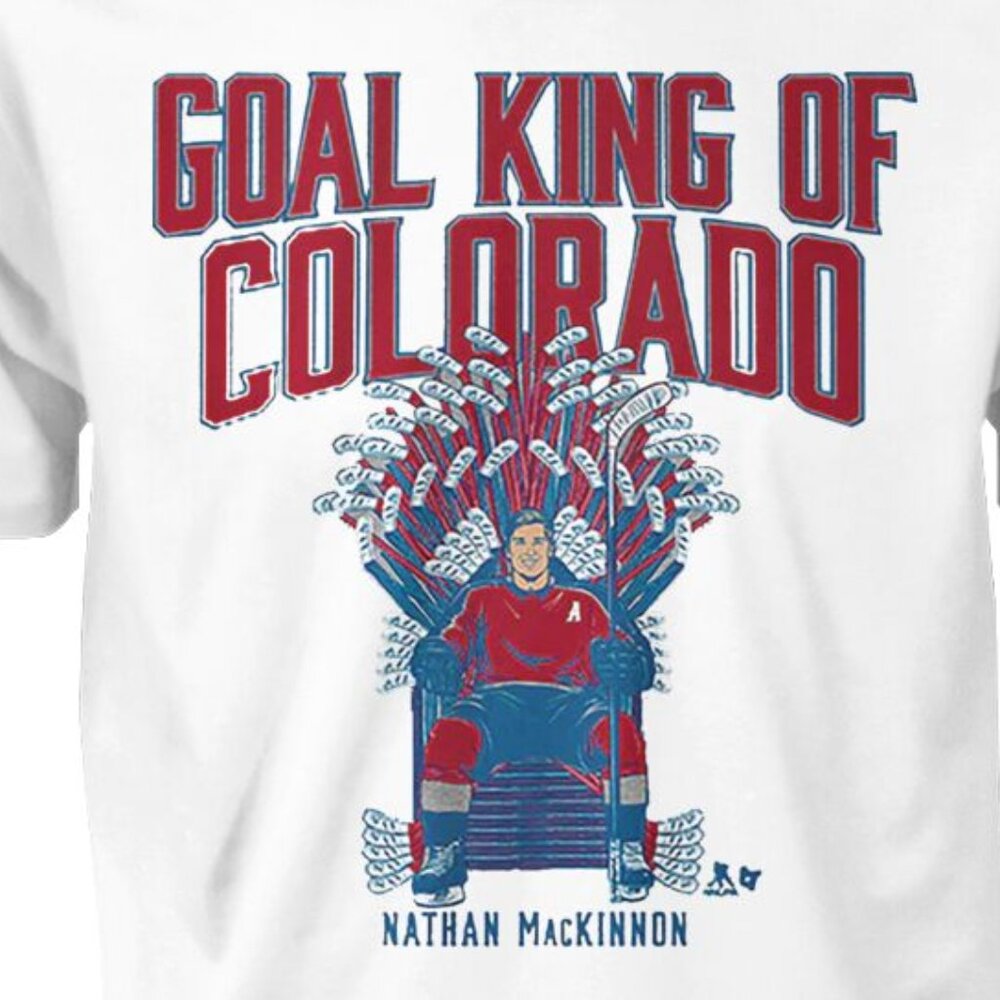 Nathan Mackinnon Goal King Of Colorado Unisex T Shirt 166 - Picture 2 of 5